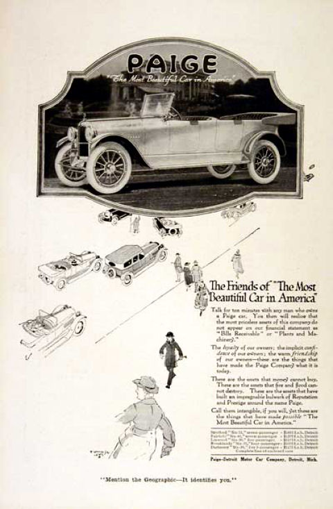 1924 Paige Auto Advertising